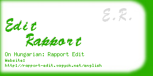 edit rapport business card